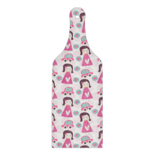 Planche À Découper Les Filles Se Rendre À Des Endroits