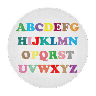 Planche À Découper Les lettres colorées d'ABC