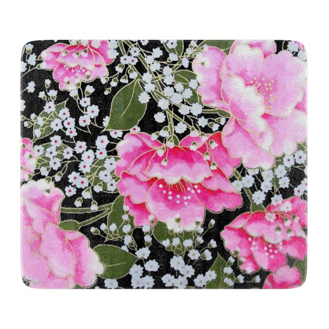 Planche À Découper Les pivoines de l'art japonais (Devant)