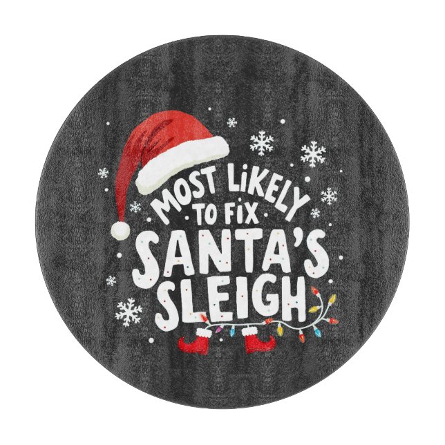 Planche À Découper Les plus susceptibles de réparer Père Noël Sleigh  (Devant)