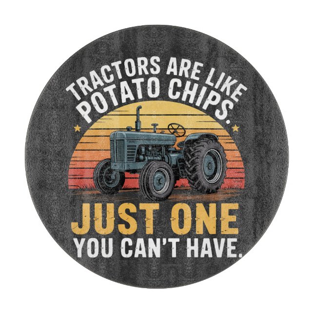 Planche À Découper Les tracteurs sont comme des chips (Devant)