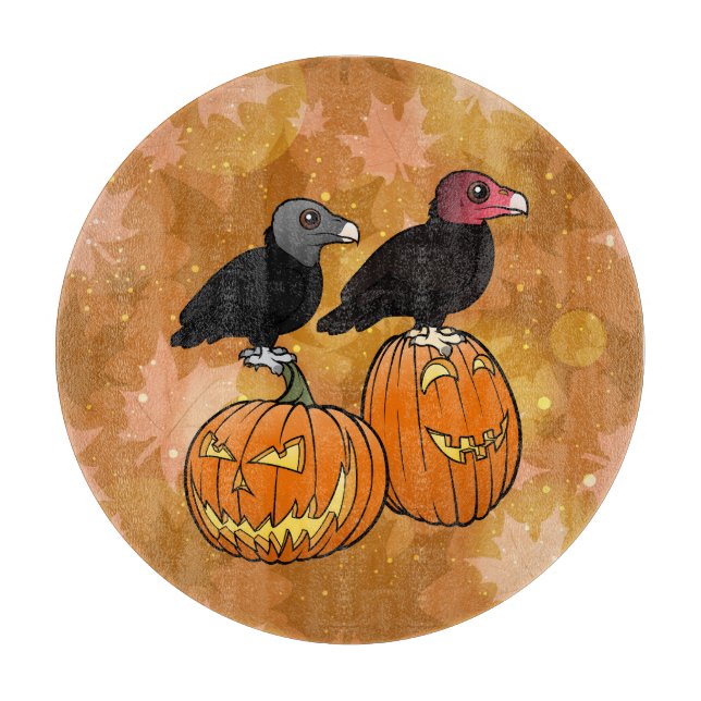 Planche À Découper Les vautours célèbrent Halloween ! (Devant)