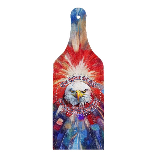 Planche À Découper L'Esprit de 1776, 2026 L'aigle rouge de feu d'Amér (Devant)