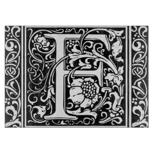 Planche À Découper Lettre F Médiévale Monogramme Art Nouveau