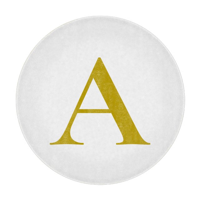 Planche À Découper Lettre initiale de monogramme personnalisé de coul (Devant)