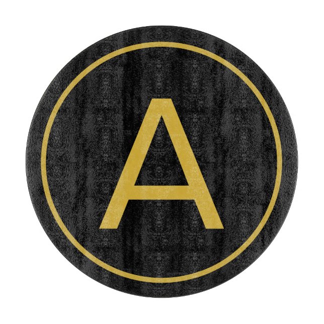 Planche À Découper LETTRE INITIALE MONOGRAPHIQUE ÉLÉGante OR COULEUR  (Devant)