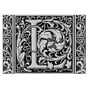 Planche À Découper Lettre L Monogramme médiéval Art Nouveau