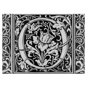 Planche À Découper Lettre O Monogramme Art Nouveau Médiéval