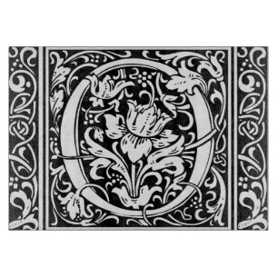 Planche À Découper Lettre O Monogramme Médiéval Art Nouveau