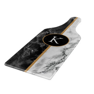 PLANCHE À DÉCOUPER LETTRE PERSONNALISÉE BARRE EN MARBRE