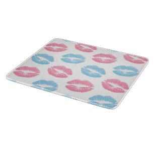 Planche À Découper Lèvres bleues et roses Motif, Baguette à lèvres, B
