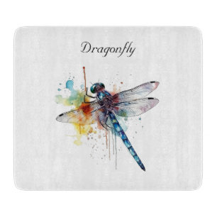 Planche À Découper libellule colorée personnalisable