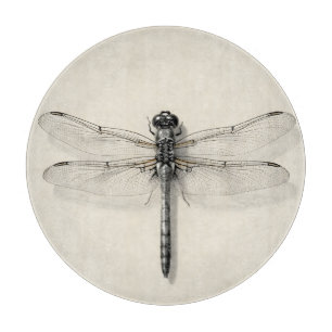 Planche À Découper Libellule métallique détaillée entomologique vinta