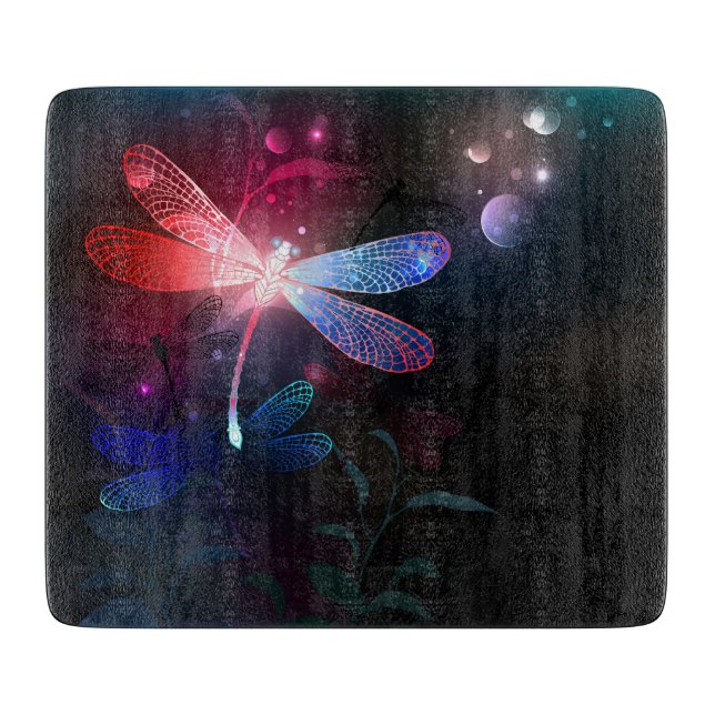 Planche À Découper libellule rouge brillante (Devant)