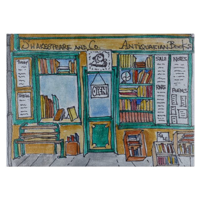 Planche À Découper Librairie Shakespeare & Co. | Seine, Paris (Devant)