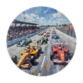 Planche À Découper Life in Motion – Indy Car Racing Oil Painting