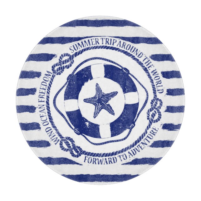 Planche À Découper Lifebuoy et étoiles de mer (Devant)