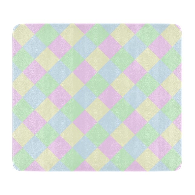 Planche À Découper Light Pastel Moderne Motif Verre Découpe (Devant)