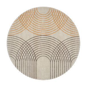 Planche À Découper Lignes texturées neutres Coupe de verre décoratif