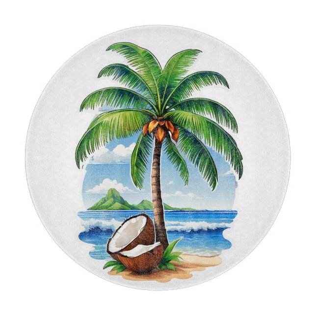 Planche À Découper L'île tropicale des Cocotiers (Devant)