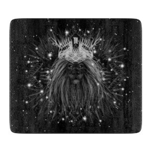 Planche À Découper Lion d'étoile avec monogramme de couronne