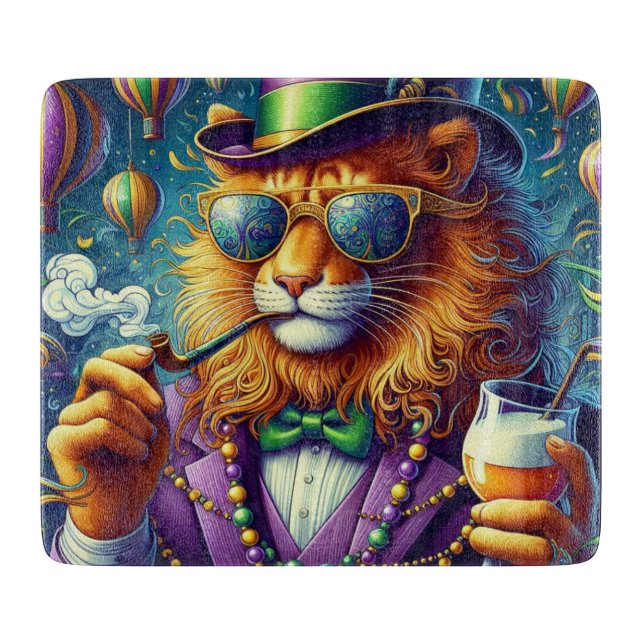 Planche À Découper Lion/Louisiana Mardi Gras (Devant)