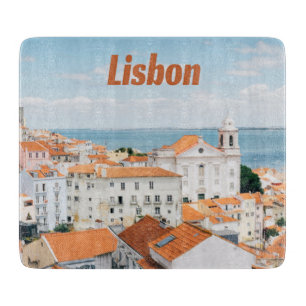 Planche À Découper Lisbonne Portugal Plages de l'Atlantique Toits rou