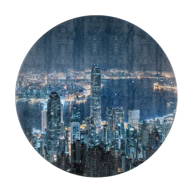 Planche À Découper Littoral | Île de Hong Kong, Asie (Devant)