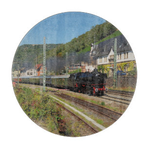 Planche À Découper Locomotive à vapeur avec train spécial à Lorch