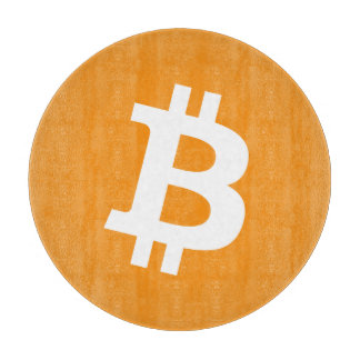 Planche À Découper Logo Bitcoin Cryptomonnaie