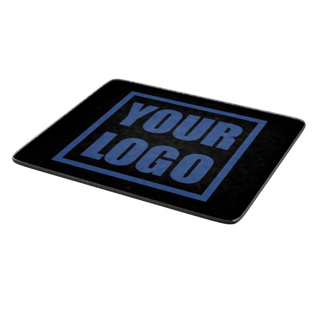 Planche À Découper Logo d'entreprise du plateau de verre (Coin)