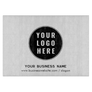 Planche À Découper Logo d'entreprise et site Web promotionnel personn