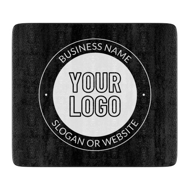 Planche À Découper Logo d'entreprise ou modèle de texte modifiable et (Devant)