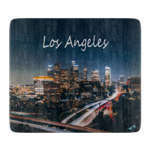 Planche À Découper Los Angeles California City Skyline la nuit