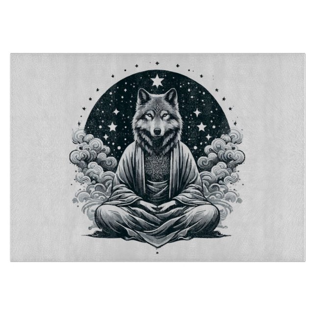 Planche À Découper Loup conscient (Devant)