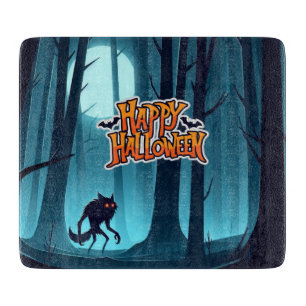Planche À Découper loup-garou d'Halloween forêt