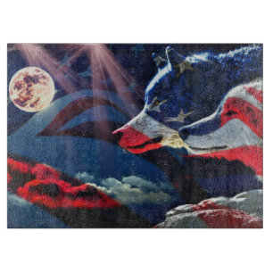 Planche À Découper Loup Loups Pleine Lune