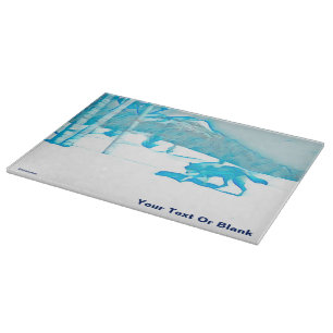 Planche À Découper Loup solitaire dans WInter