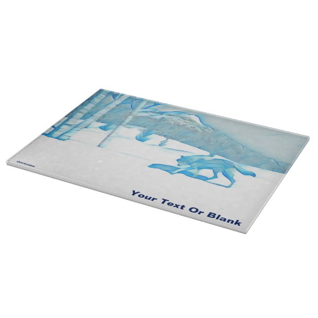 Planche À Découper Loup solitaire dans WInter (Coin)