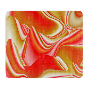 Planche À Découper Love and Gold Abstrait 3D Rainbowart