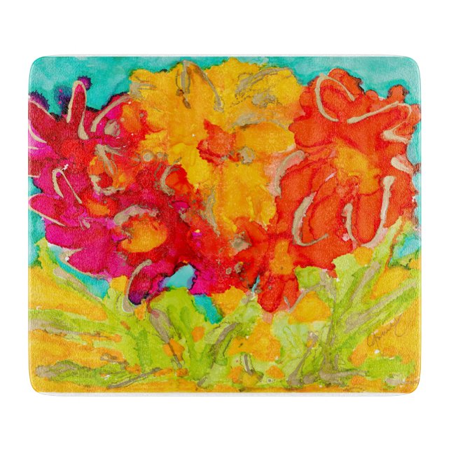 Planche À Découper Lovitude Peaceful Paradise Glass Cutting Board (Devant)