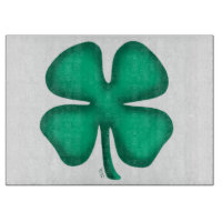 Lucky 4 Leaf Irlandais Clover de verre