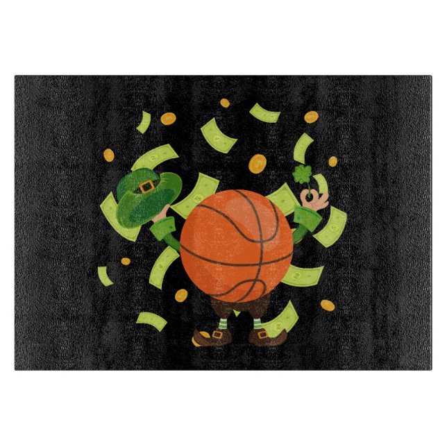 Planche À Découper Lucky Basketball Joyeux jour de Patrick (Devant)