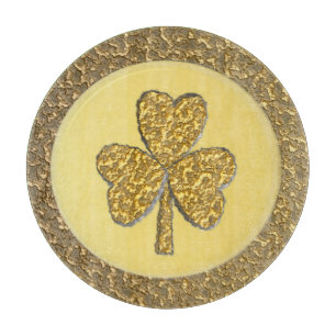 Planche À Découper Lucky Irish Shamrock Gold Coin