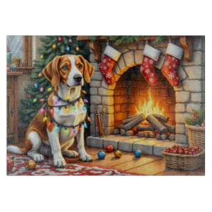 Planche À Découper Lumières de Noël de Foxhound anglais américain 
