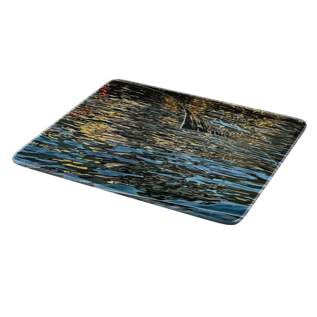 Planche À Découper Lumières du soir sur la mer (Coin)