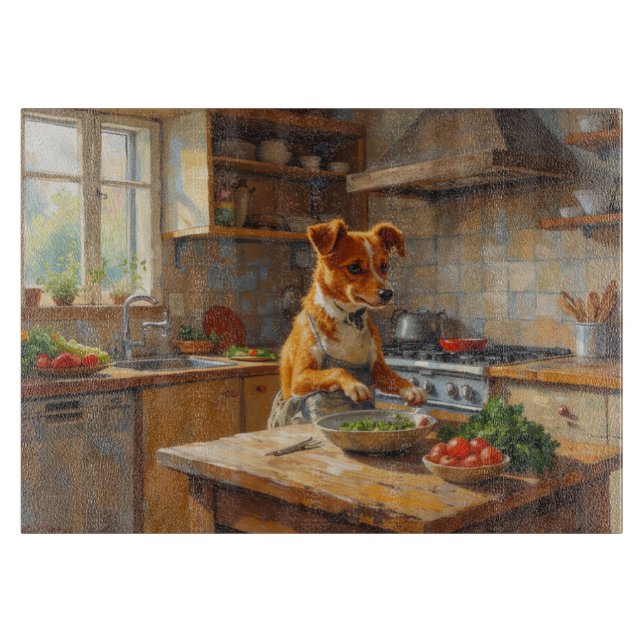 Planche À Découper Lundehund norvégien cuisine dans la cuisine (Devant)