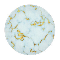 Luxueux Azure Gilded Pottery Motif Ceramic Art