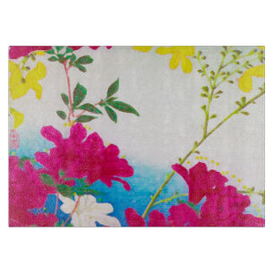 Planche À Découper Lys japonais - magenta, bleu jaune