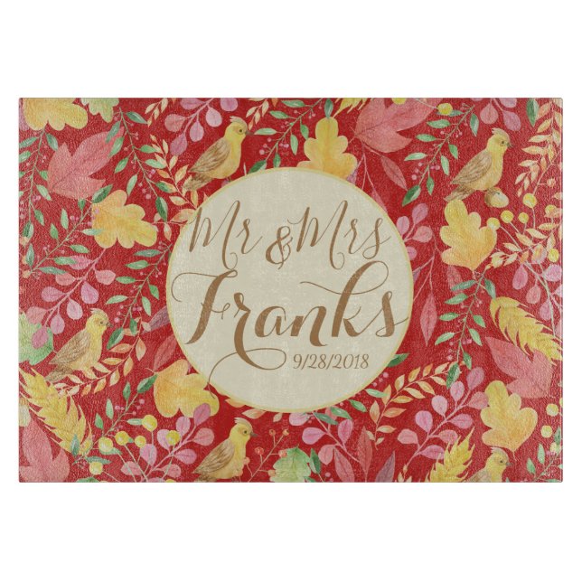 Planche À Découper M. et Mme Comité de coupe d'automne personnalisé (Devant)